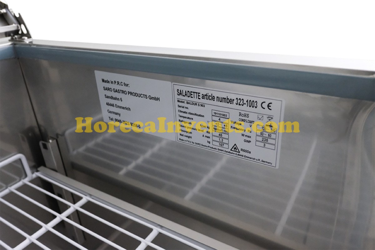 SARO Saladette met 3 deuren, model BALDUR S 903 - Afbeelding 3