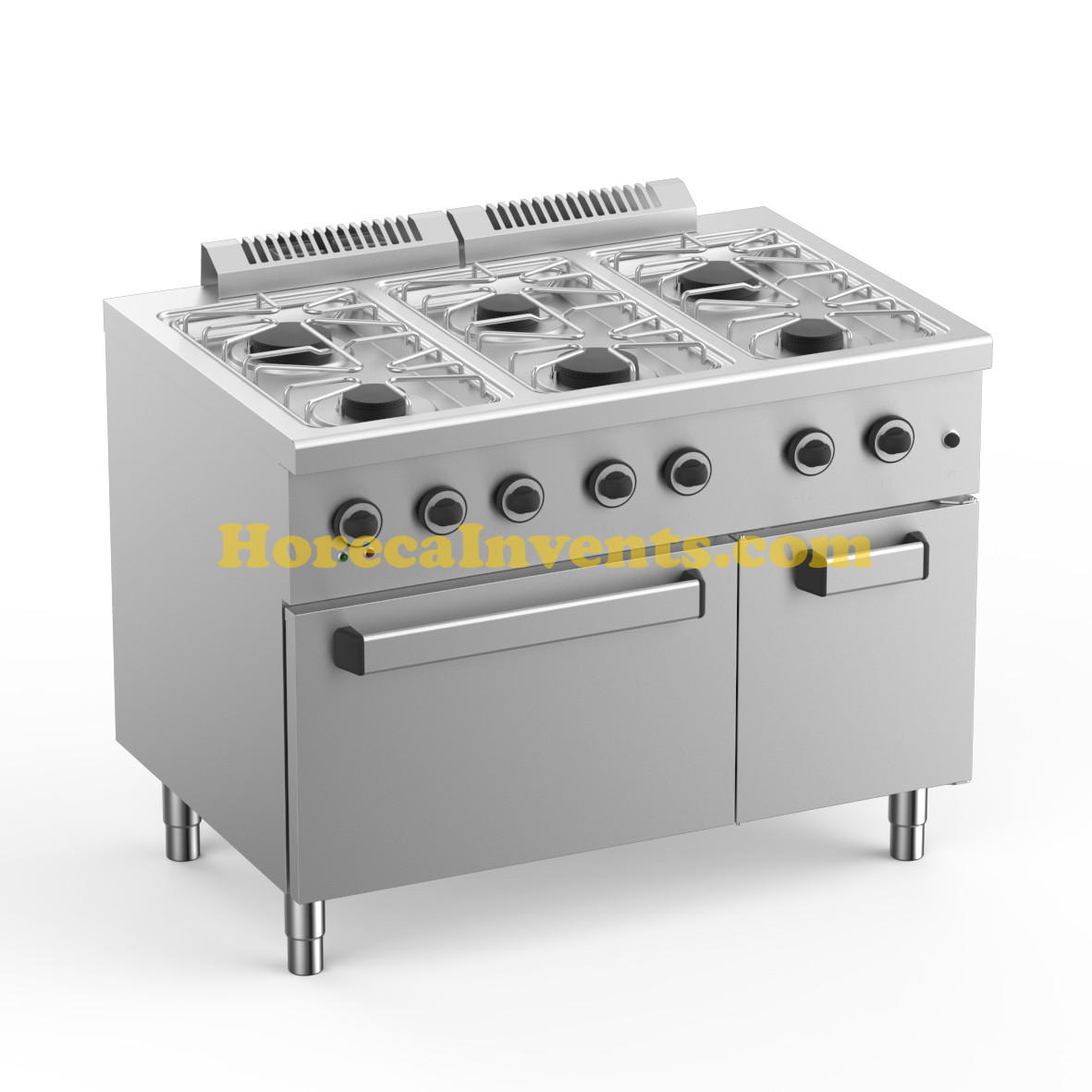 6 PITS GASFORNUIS MET ELEKTRISCHE OVEN