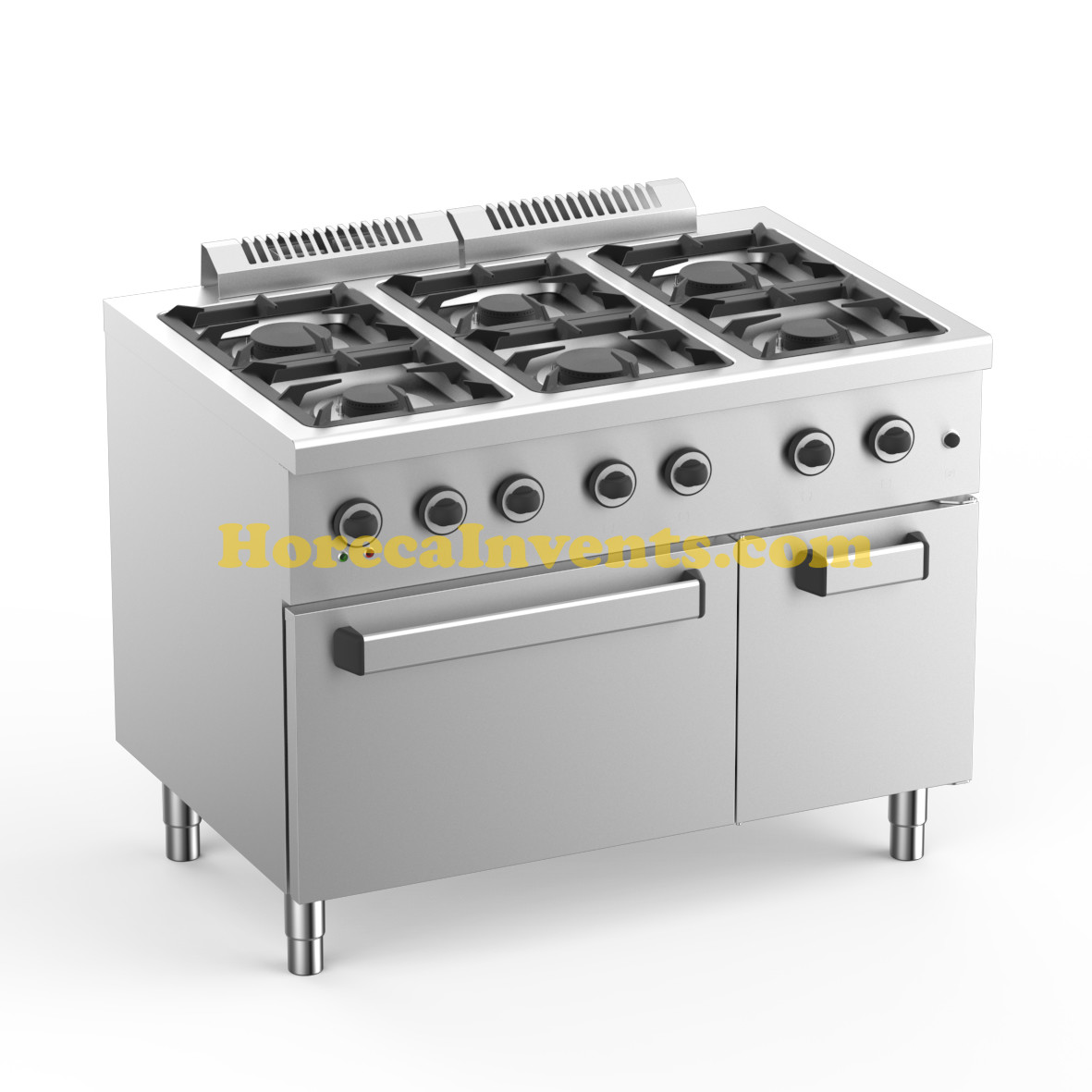 6 PITS GASFORNUIS MET ELEKTRISCHE OVEN - Afbeelding 2