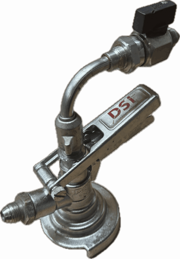 Fustkoppeling Vlak-A Schuif Bieraansluiting 3/8 - CO2 Aansluiting 3/8 (Gebruikt) DSI