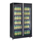 Koelkast 2 Glasdeuren Zwart (+2/+10)