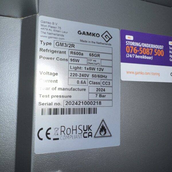 Gamko GM3/2R Barkoeling 1 Deur Rechtsdraaiend ZGAN 2024-21 (GR)