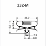 Deurrubber 332-M (Combisteel Koelingen)